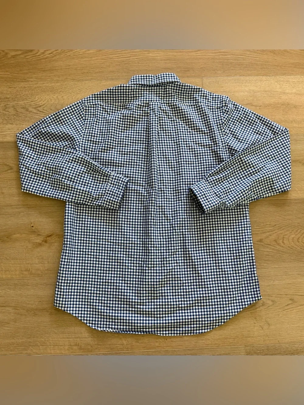Polo Ralph Lauren Classic Fit Gingham Button Down Shirt XL Blue White Cotton